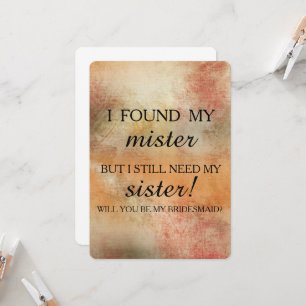 Convite Você será minha dama de honra?