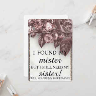 Convite Você será minha dama de honra?