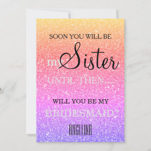 Convite Você será minha dama de honra?