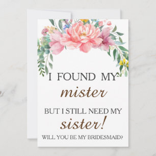 Convite Você será minha dama de honra?