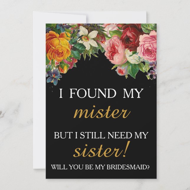 Convite Você será minha dama de honra? (Frente)