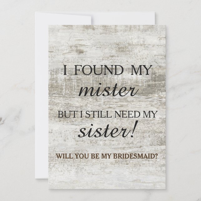 Convite Você será minha dama de honra? (Frente)