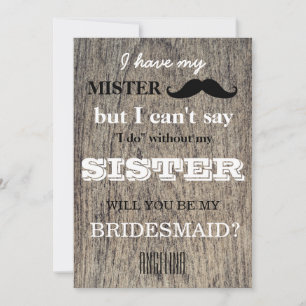 Convite Você será minha dama de honra?