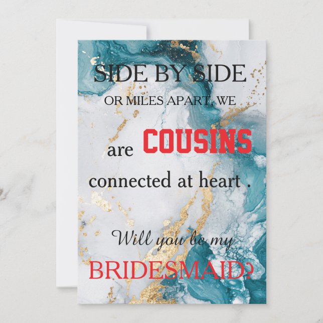 Convite Você será minha dama de honra? (Frente)