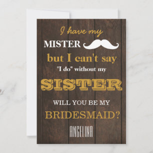 Convite Você será minha dama de honra?