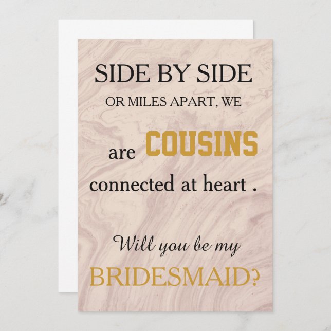 Convite Você será minha dama de honra? (Frente/Verso)