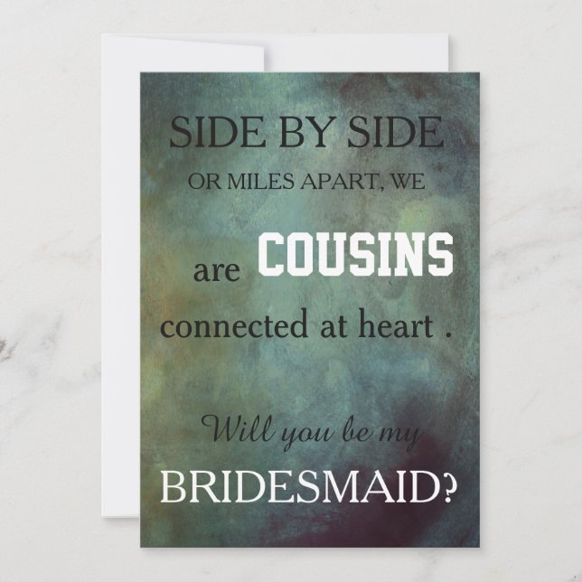 Convite Você será minha dama de honra? (Frente)