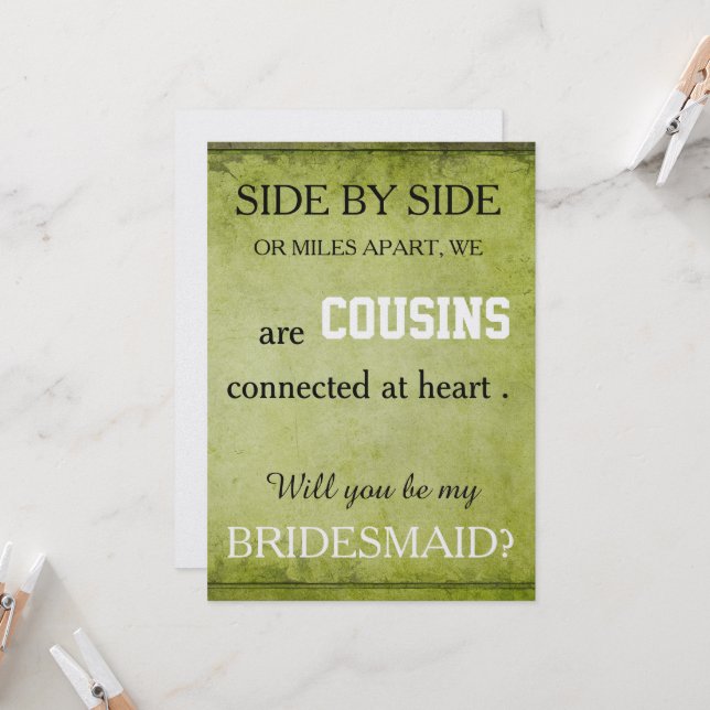 Convite Você será minha dama de honra? (Frente/Verso In Situ)