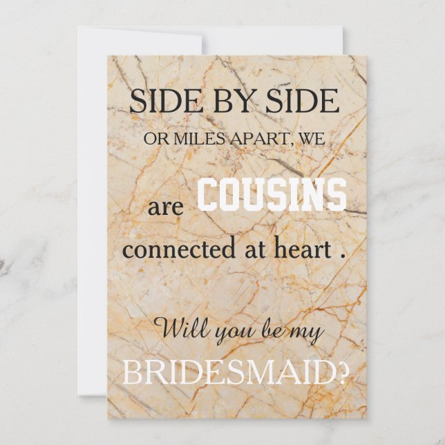 Convite Você será minha dama de honra? (Frente)