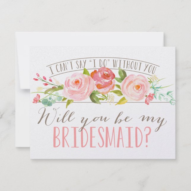 Convite Você Será Minha Dama de Honra | Dama de Honra (Frente)