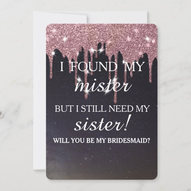 Convite Você será minha dama de honra? Discagem Dourada de (Frente)