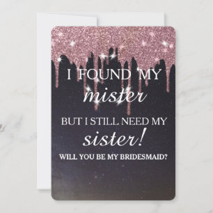 Convite Você será minha dama de honra? Discagem Dourada de