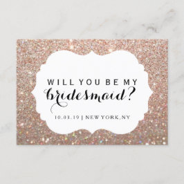 Convite Você será minha dama de honra - fabuloso Dourado