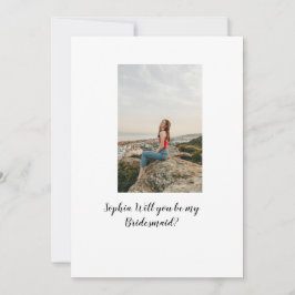 Convite Você será minha Dama de Honra foto elegante modern