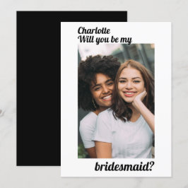 Convite Você Será Minha Dama de Honra Foto Personalizada