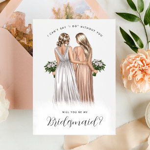 Convite Você Será Minha Dama de Honra? Garotas de Vestidos