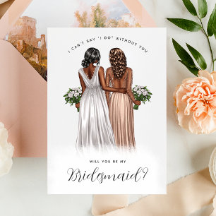 Convite Você Será Minha Dama de Honra? Garotas de Vestidos