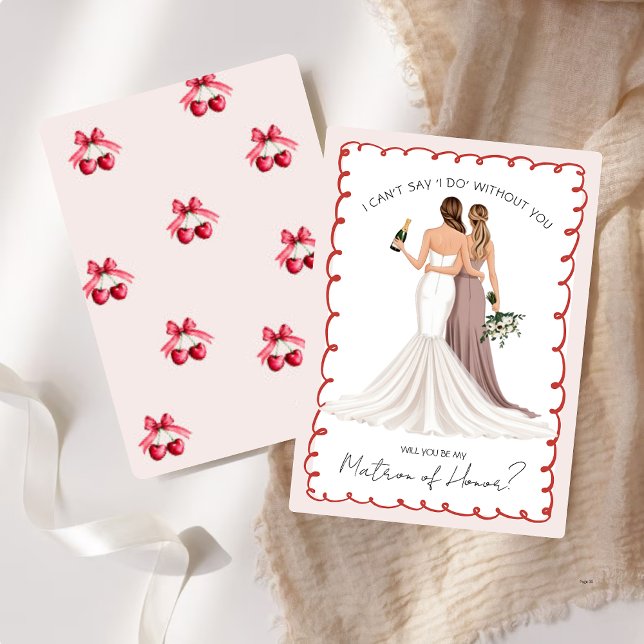 Convite Você Será Minha Dama de Honra? Garotas de Vestidos (Criador carregado)