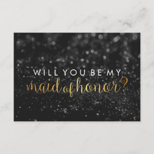 Convite Você Será Minha Dama de Honra - Glit Script Fab Pr