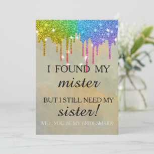 Convite Você será minha dama de honra? Invi De Disco Dou