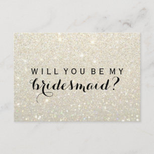 Convite Você será minha dama de honra - ouro branco