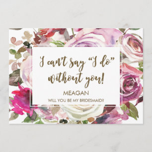 Convite Você será minha dama de honra personalizada?