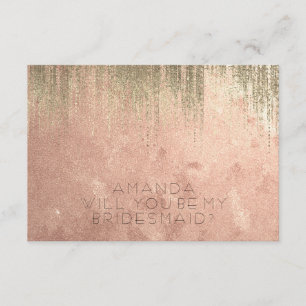 Convite Você será minha dama de honra que o cobre da chu