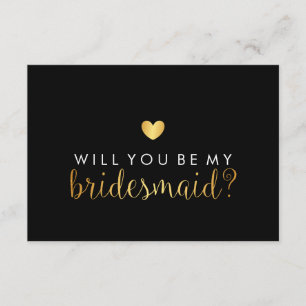 Convite Você será minha dama de honra - roteiro Dourado do