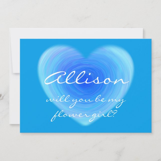 Convite Você Será Minha Flor? Coração Personalizado (Frente)