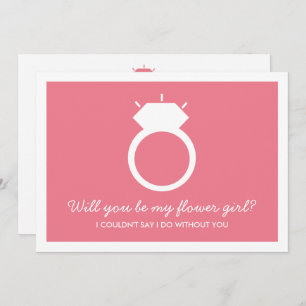 Convite Você Será Minha Flor? Placa Anel Rosa