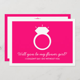 Convite Você Será Minha Flor? Placa Anel Rosa