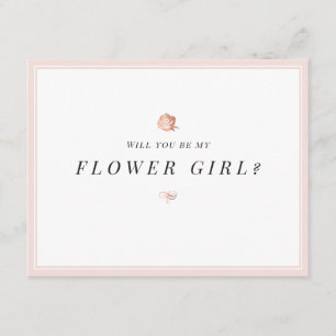 Convite Você será minha florista minimalista floral?