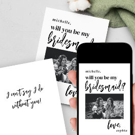 Convite Você será minha foto de proposta da dama de honra?
