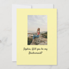 Convite Você será minha foto elegante de Bridesmaid modern