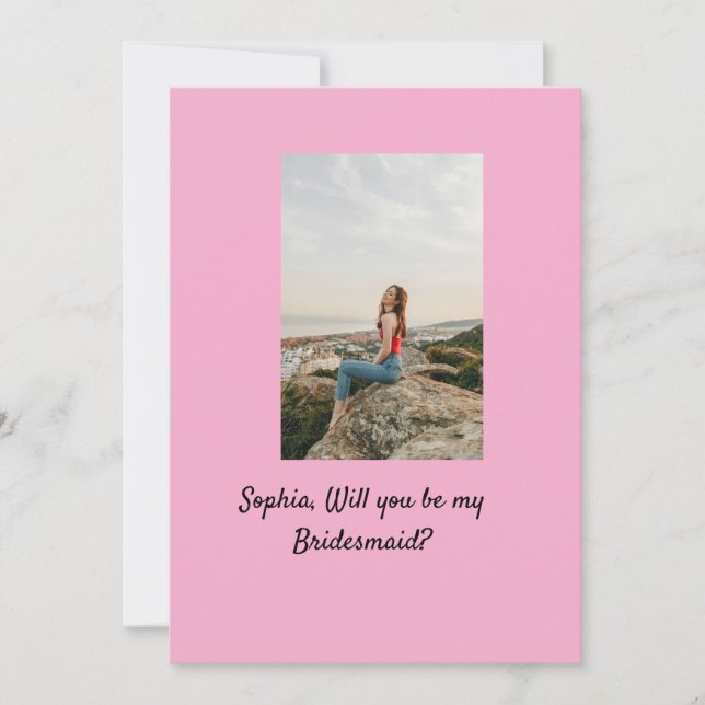 Convite Você será minha foto elegante de Bridesmaid modern (Frente)