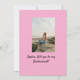 Convite Você será minha foto elegante de Bridesmaid modern