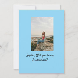 Convite Você será minha foto elegante de Bridesmaid modern