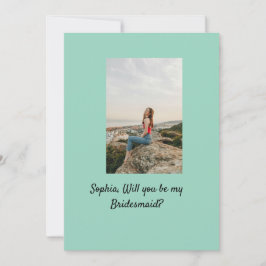 Convite Você será minha foto elegante de Bridesmaid modern