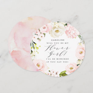 Convite Você será minha garota florista? Floral