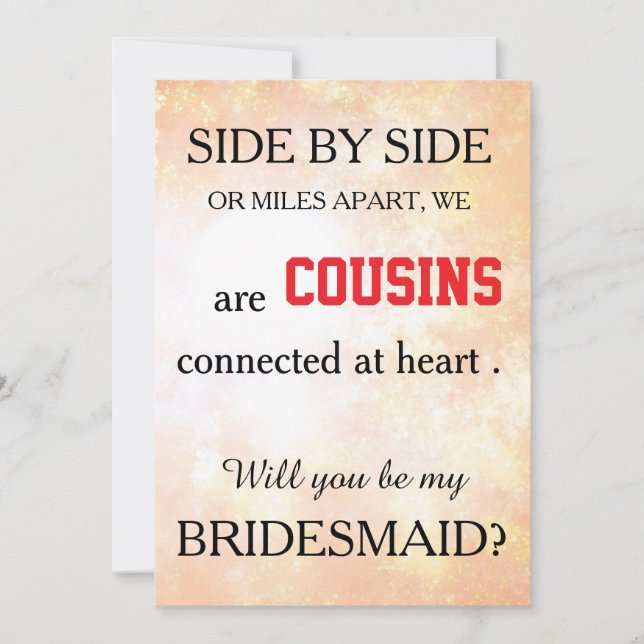 Convite Você será minha madrinha? (Frente)