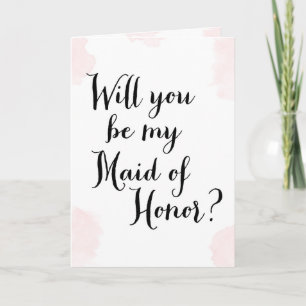Convite Você Será Minha Madrinha de casamento? Aquarela