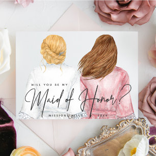 Convite Você será minha Madrinha de casamento? Garotas e