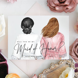 Convite Você será minha Madrinha de casamento? Meninas em 