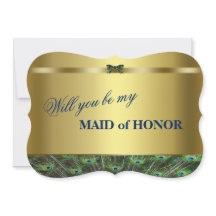 Você Será Minha Madrinha de casamento? Peacock Dou