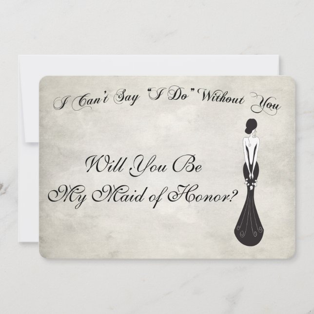 Convite Você Será Minha Madrinha de casamento Personalizad (Frente)