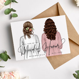 Convite Você Será Minha Madrinha de casamento? Raparigas e