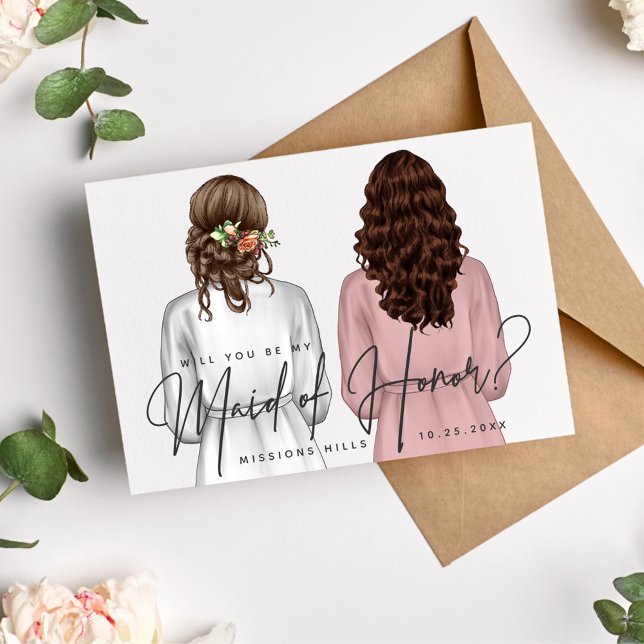 Convite Você Será Minha Madrinha de casamento? Raparigas e (Criador carregado)