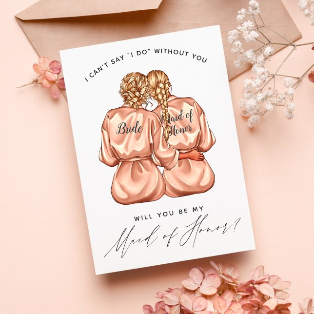 Convite Você Será Minha Madrinha de casamento? Raparigas E (Criador carregado)