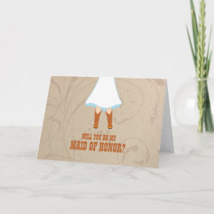 Convite Você Será Minha Madrinha de casamento? Rustic We