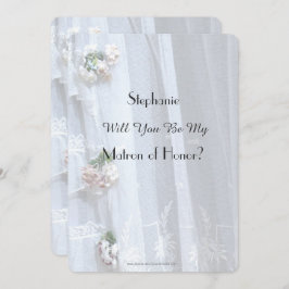 Convite Você será minha mãe de honra Vintage Lace convidad